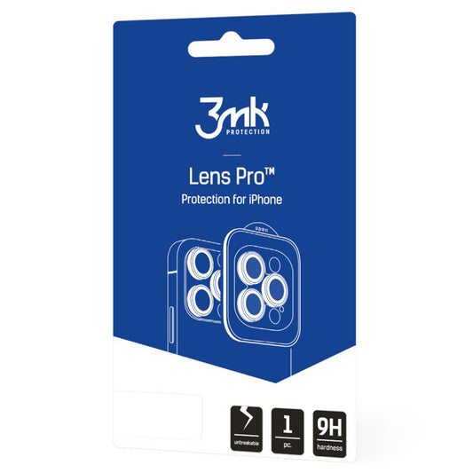 Folia ochronna na tylną kamerę 3MK Protection Pro dla Apple iPhone 17 Pro Max / 17 Pro, Hartowane szkło, Wielokolorowa