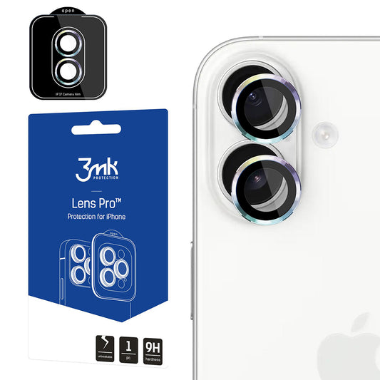 Folia ochronna na tylną kamerę 3MK Protection Pro dla Apple iPhone 17, Szkło hartowane, Wielokolorowa