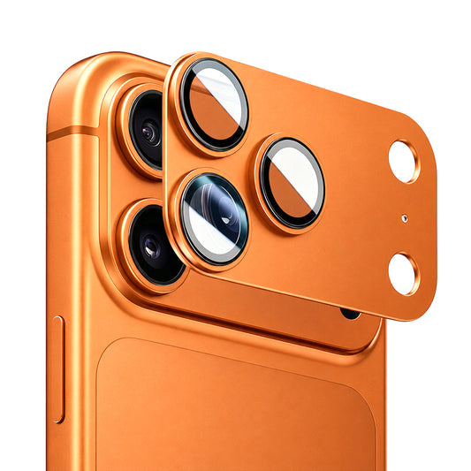 Szkło ochronne na tylny aparat Blueo Integrated Metal do Apple iPhone 17 Pro Max, szkło hartowane, pomarańczowe