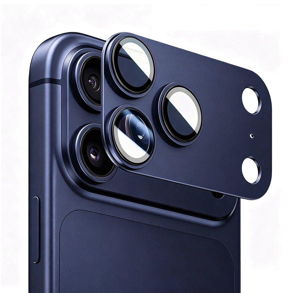 Szkło ochronne na aparat tylny Blueo Integrated Metal do Apple iPhone 17 Pro, szkło hartowane, ciemnoniebieskie