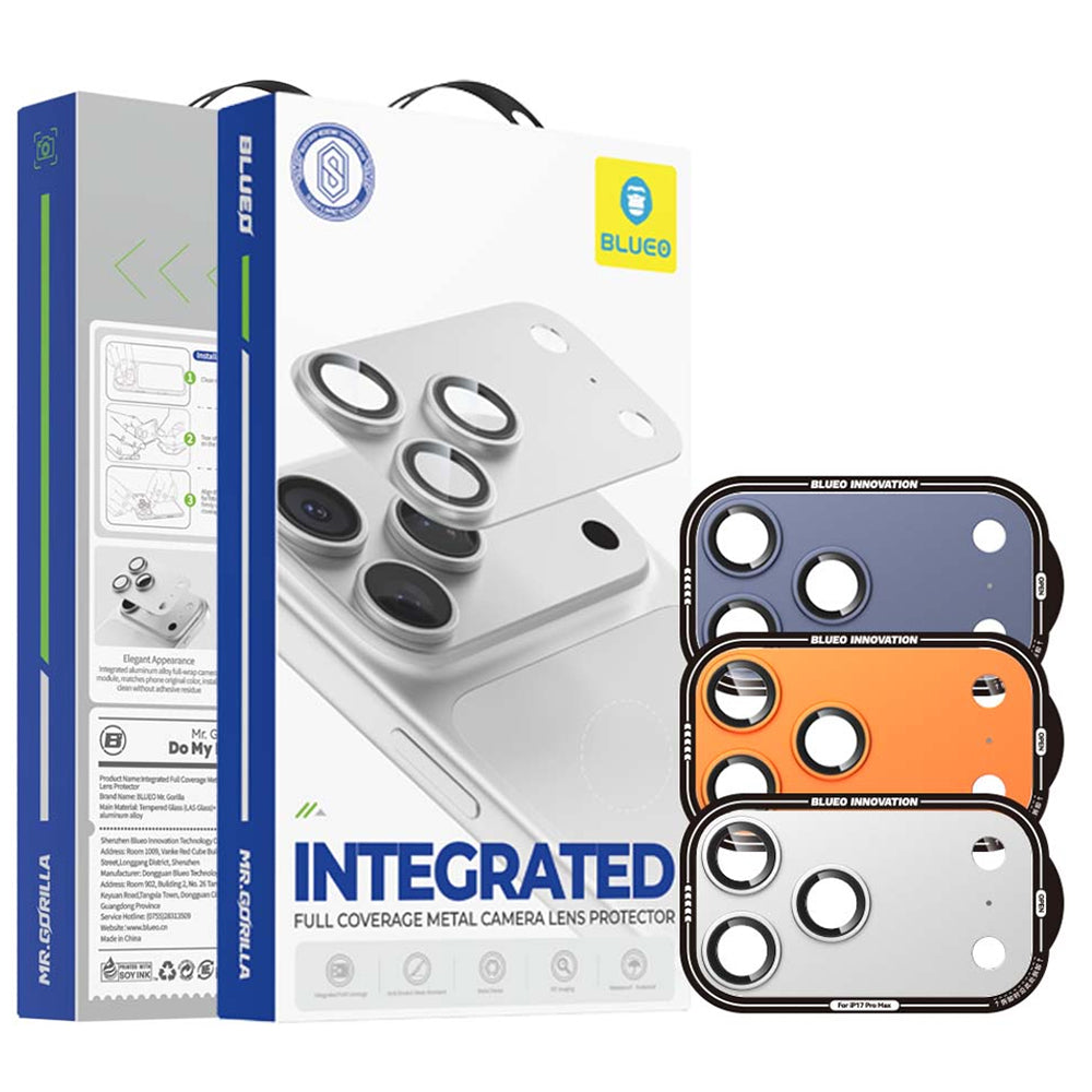 Szkło ochronne na aparat tylny Blueo Integrated Metal do Apple iPhone 17 Pro, szkło hartowane, ciemnoniebieskie