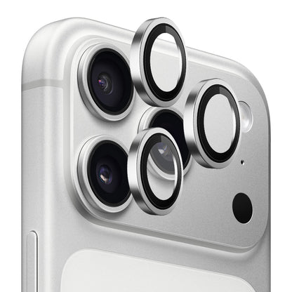 Folia ochronna Blueo Metal Frame na tylną kamerę do Apple iPhone 17 Pro Max / 17 Pro, Hartowane szkło, Srebrna
