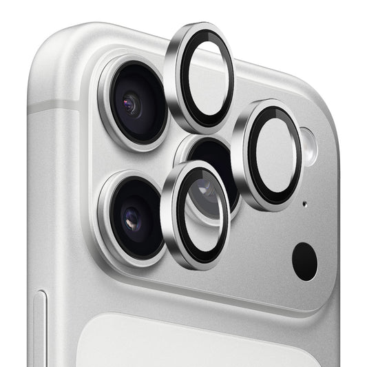 Folia ochronna Blueo Metal Frame na tylną kamerę do Apple iPhone 17 Pro Max / 17 Pro, Hartowane szkło, Srebrna