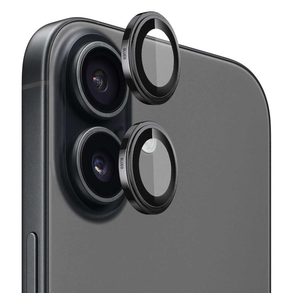 Folia ochronna Blueo Sapphire Crystal na tylną kamerę do Apple iPhone 17, Hartowane szkło, Czarne