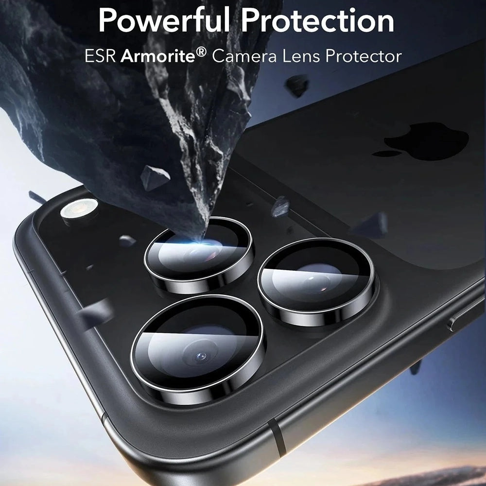 Folia ochronna na tylną kamerę ESR Armorite dla Apple iPhone 17 Pro Max, Szkło hartowane, Zestaw 2 sztuki, Czarna