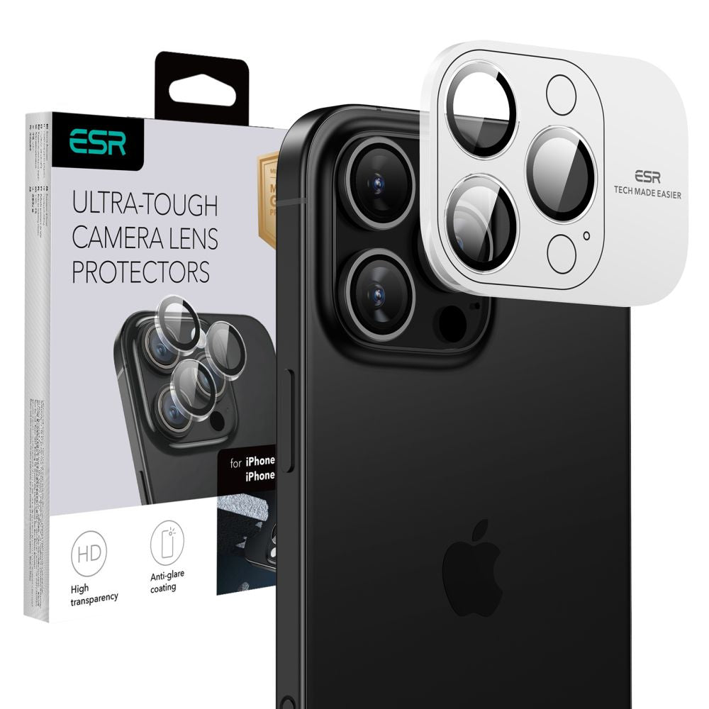 Folia ochronna na tylny aparat ESR Armorite dla Apple iPhone 17 Pro Max / 17 Pro / 16 Pro Max / 16 Pro, Hartowane szkło, Przezroczysta