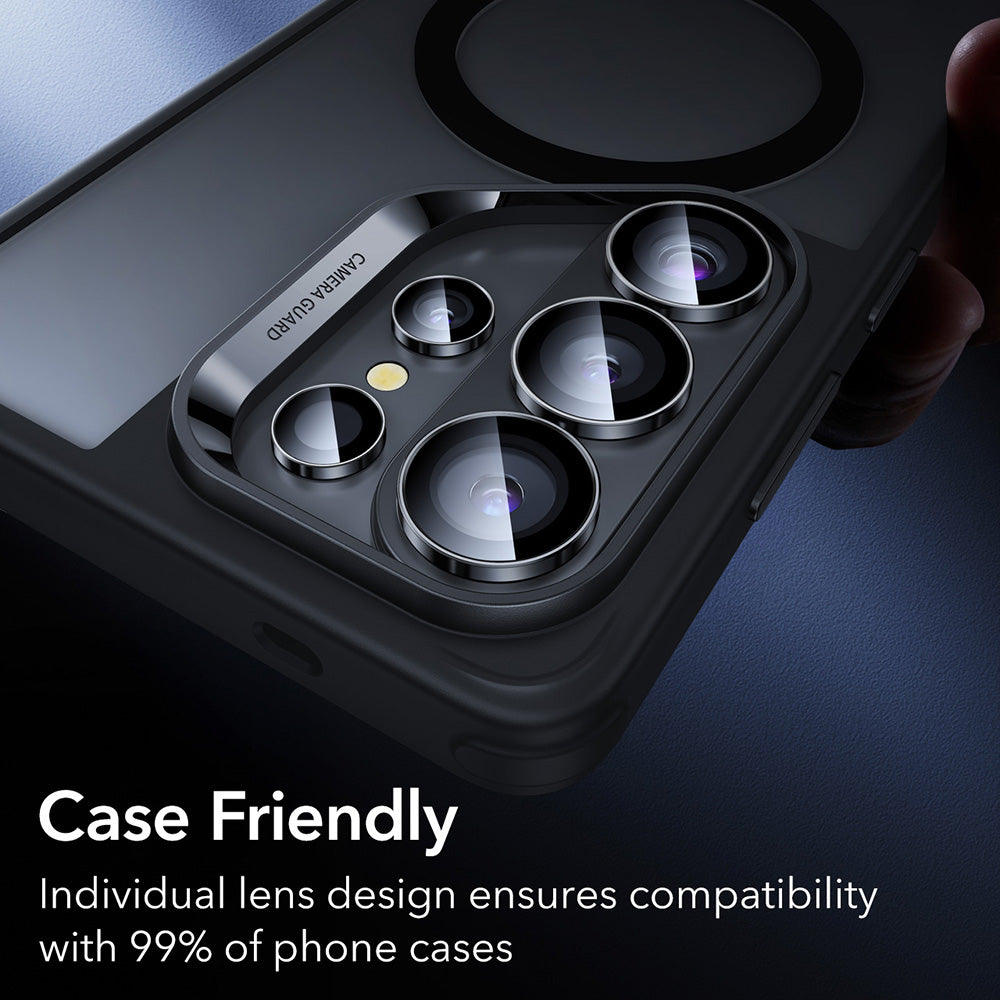 Folia ochronna ESR Armorite na tylną kamerę dla Samsung Galaxy S26 Ultra S948, Hartowane szkło, Czarna