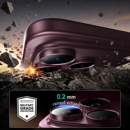 Folia ochronna na tylną kamerę ESR Armorite Pro do Apple iPhone 18 Pro Max, szkło hartowane, ciemny burgund