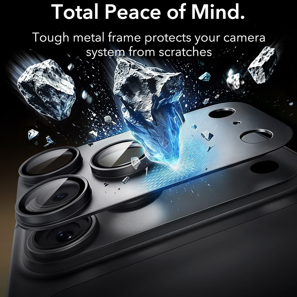 Folia ochronna na tylną kamerę ESR Armorite Pro do Apple iPhone 18 Pro, szkło hartowane, czarne