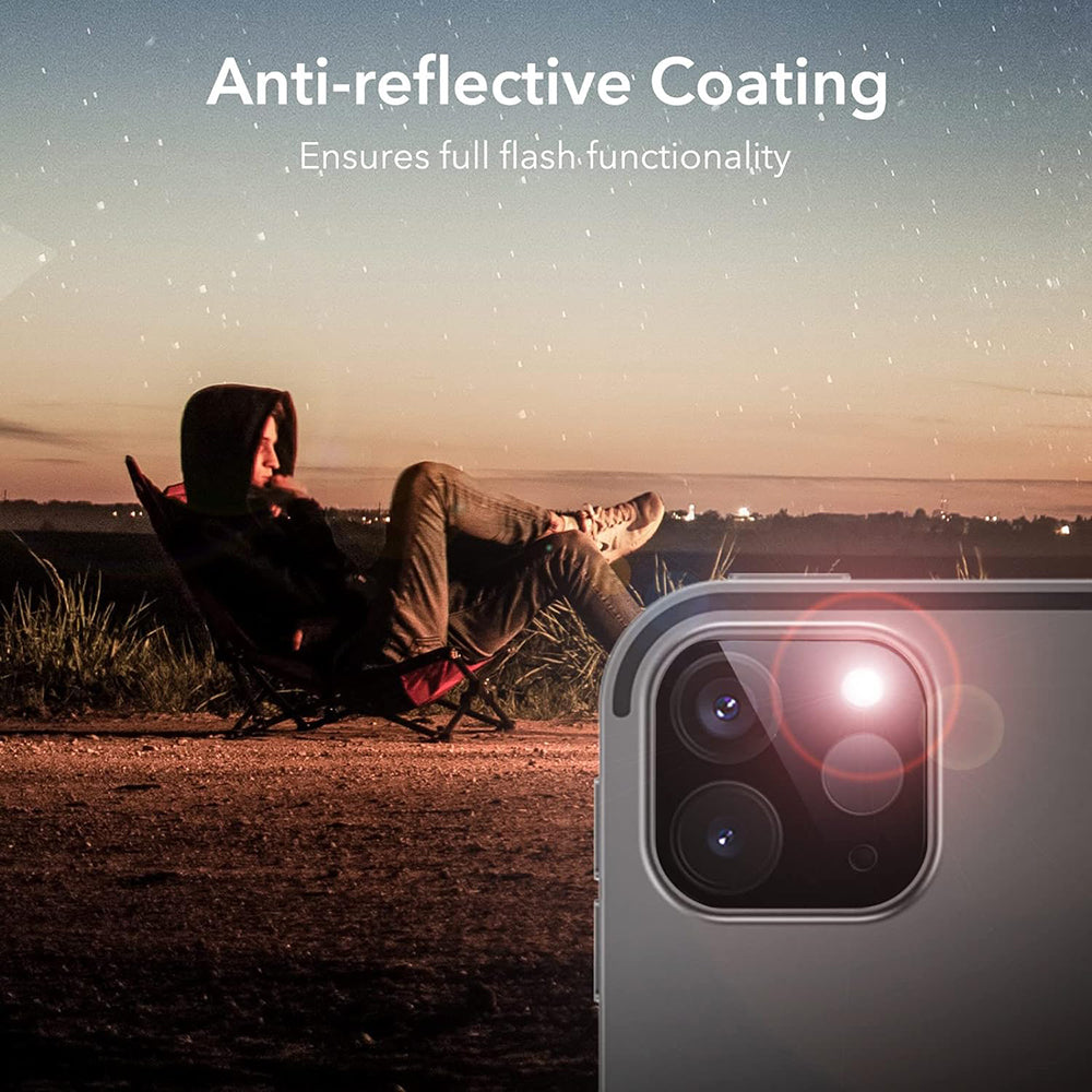 ESR Back Camera Protection Film for Apple iPad Pro 13 (2024) / Pro 11 (2022) / Pro 12.9 (2022), Tempered Glass, Set of 2 pieces, Black