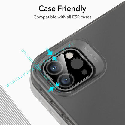 ESR Back Camera Protection Film for Apple iPad Pro 13 (2024) / Pro 11 (2022) / Pro 12.9 (2022), Tempered Glass, Set of 2 pieces, Black