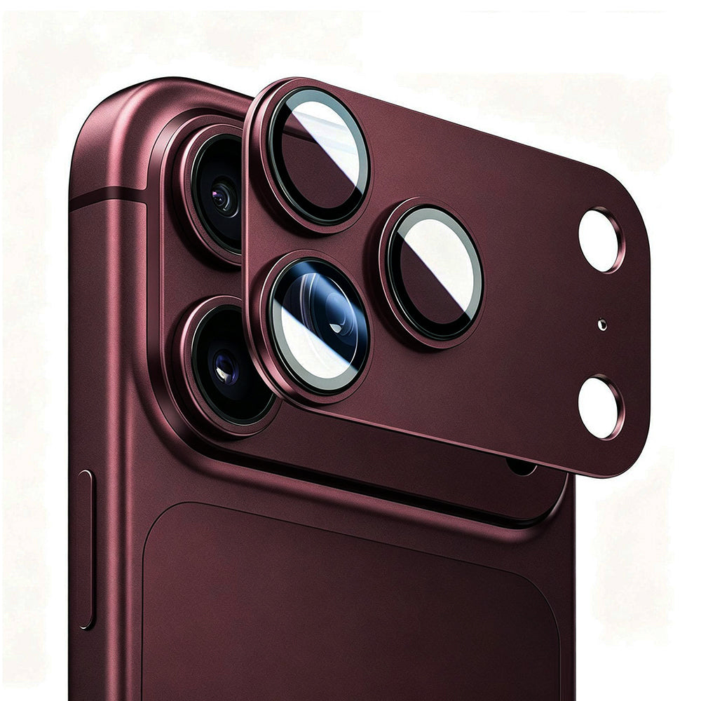 Lito Crown Halo AR + AF Rear Camera Protective Film for Apple iPhone 18 Pro, Tempered Glass, Burgundy