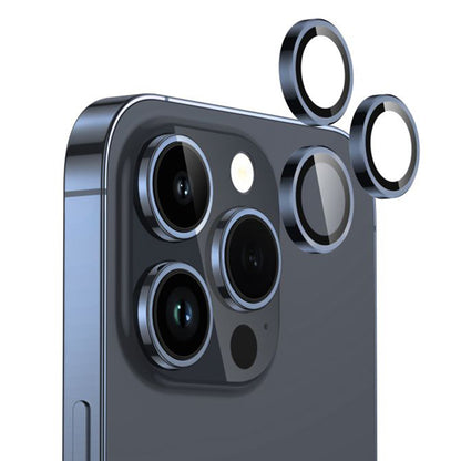 Folia ochronna na tylną kamerę Lito S+ do Apple iPhone 15 Pro Max / 15 Pro, szkło hartowane, niebieska