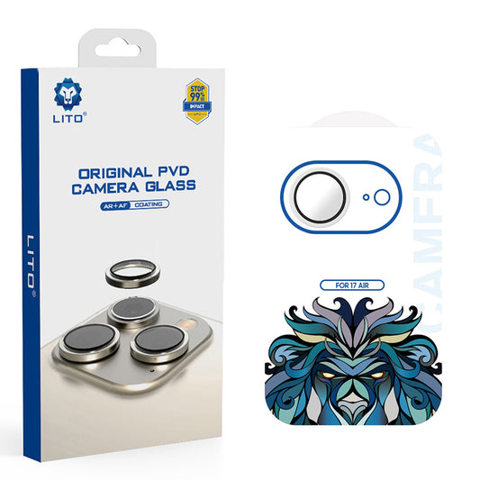 Folia ochronna Lito Titanium AR na tylną kamerę dla Apple iPhone 17 Air, Hartowane szkło, Srebrna