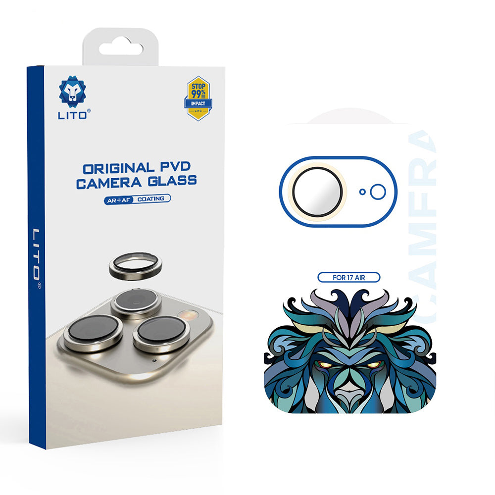 Folia ochronna Lito Titanium AR na tylną kamerę dla Apple iPhone 17 Air, Hartowane szkło, Złota