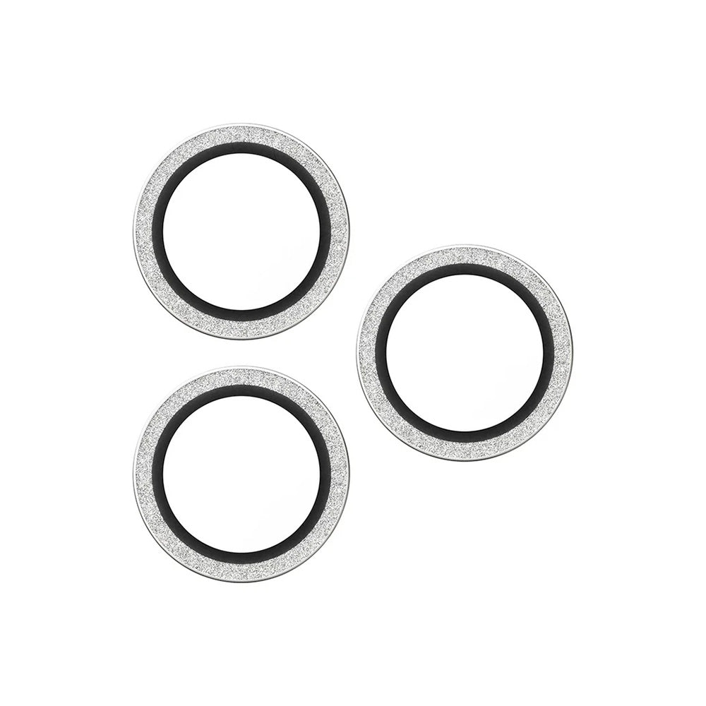 Folia ochronna na tylną kamerę PanzerGlass Hoops Glitter dla Apple iPhone 17 Pro Max / 17 Pro / 16 Pro Max / 16 Pro, Hartowane szkło, Srebrna