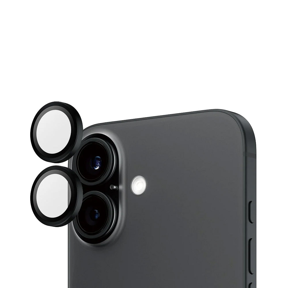 Folia ochronna na tylną kamerę PanzerGlass Hoops dla Apple iPhone 16 Plus / 16, Hartowane szkło, Czarne
