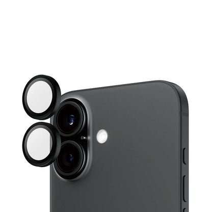 Folia ochronna na tylną kamerę PanzerGlass Hoops dla Apple iPhone 16 Plus / 16, Hartowane szkło, Czarne