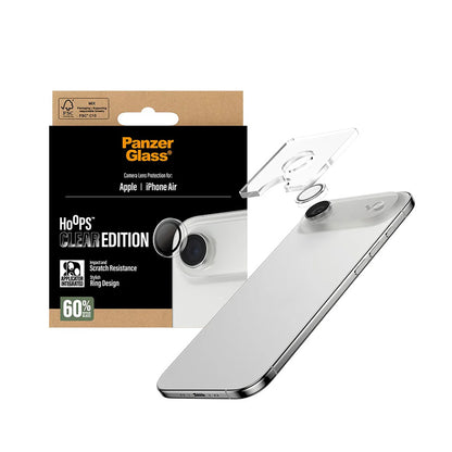 Folia ochronna na tylną kamerę PanzerGlass Hoops dla Apple iPhone 17 Air, Hartowane szkło, Przezroczysta