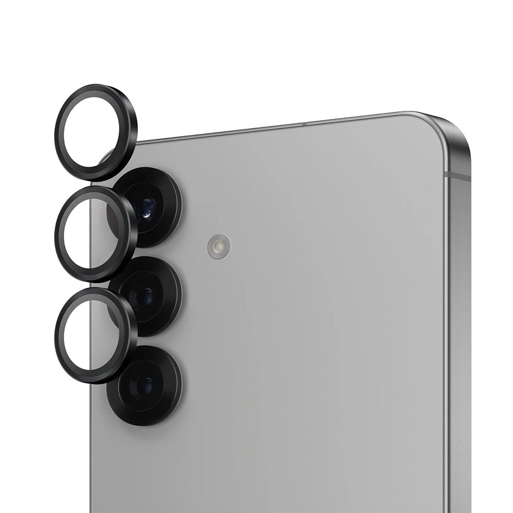 Folia ochronna na tylną kamerę PanzerGlass Hoops dla Samsung Galaxy S25 S931, Hartowane szkło, Czarne.