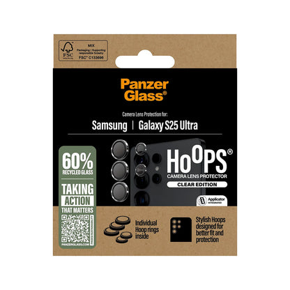 Folia ochronna na tylną kamerę PanzerGlass Hoops dla Samsung Galaxy S25 Ultra S938, Hartowane szkło, Przezroczysta