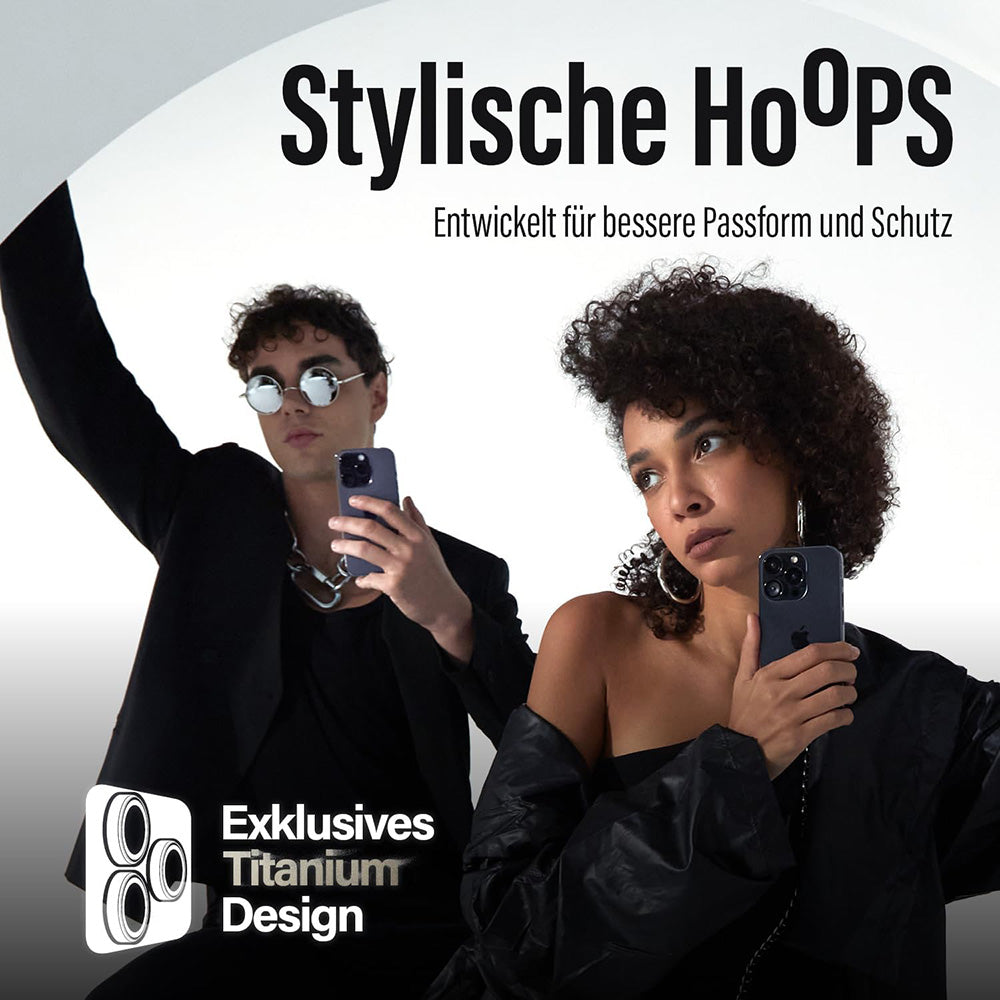Folia ochronna na tylną kamerę PanzerGlass Safe. Glitter dla Apple iPhone 16 Pro Max / 16 Pro, Hartowane szkło, Złote.