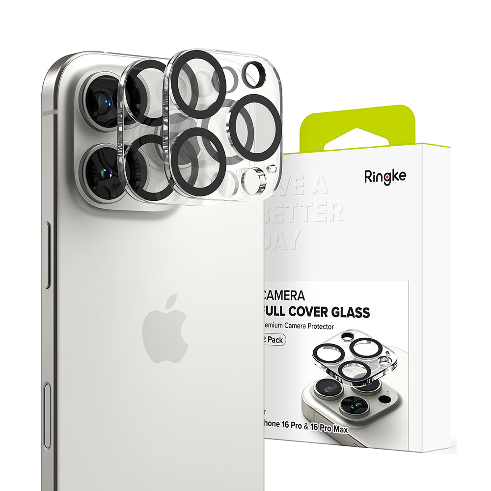 Folia ochronna na tylną kamerę Ringke dla Apple iPhone 16 Pro Max / 16 Pro, Hartowane szkło, Zestaw 2 sztuki, Przezroczysta