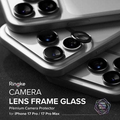 Folia ochronna na tylną kamerę Ringke dla Apple iPhone 17 Pro Max / 17 Pro, Hartowane szkło, Czarna