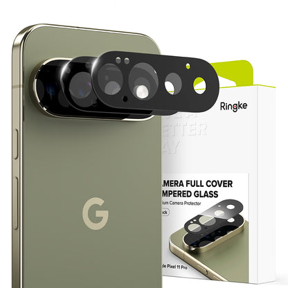 Ringke Rear Camera Protective Film for Google Pixel 11 Pro, Tempered Glass, Set of 2 Pieces, Black