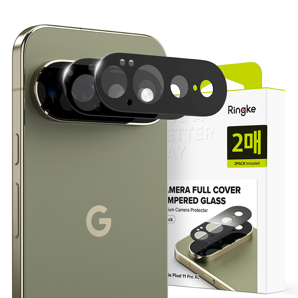 Folia ochronna na tylną kamerę Ringke do Google Pixel 11 Pro XL, szkło hartowane, zestaw 2 sztuki, czarna