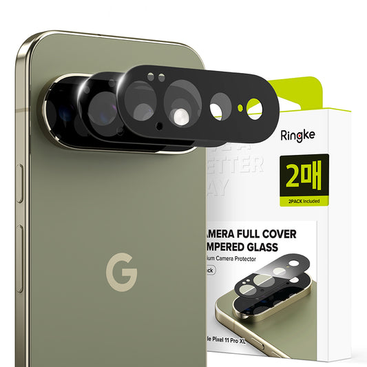 Folia ochronna na tylną kamerę Ringke do Google Pixel 11 Pro XL, szkło hartowane, zestaw 2 sztuki, czarna