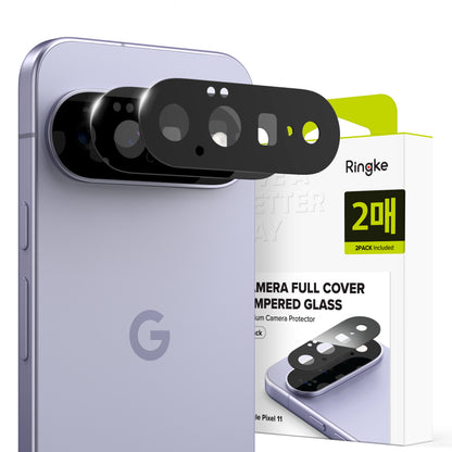 Folia ochronna na tylną kamerę Ringke do Google Pixel 11, szkło hartowane, zestaw 2 sztuki, czarna
