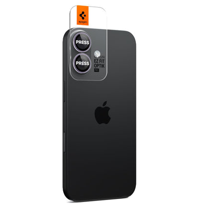 Folia ochronna na tylną kamerę Spigen GlastR EZ FIT Optik Pro dla Apple iPhone 17 / 16 Plus / 16, Hartowane szkło, Zestaw 2 sztuki, Fioletowa