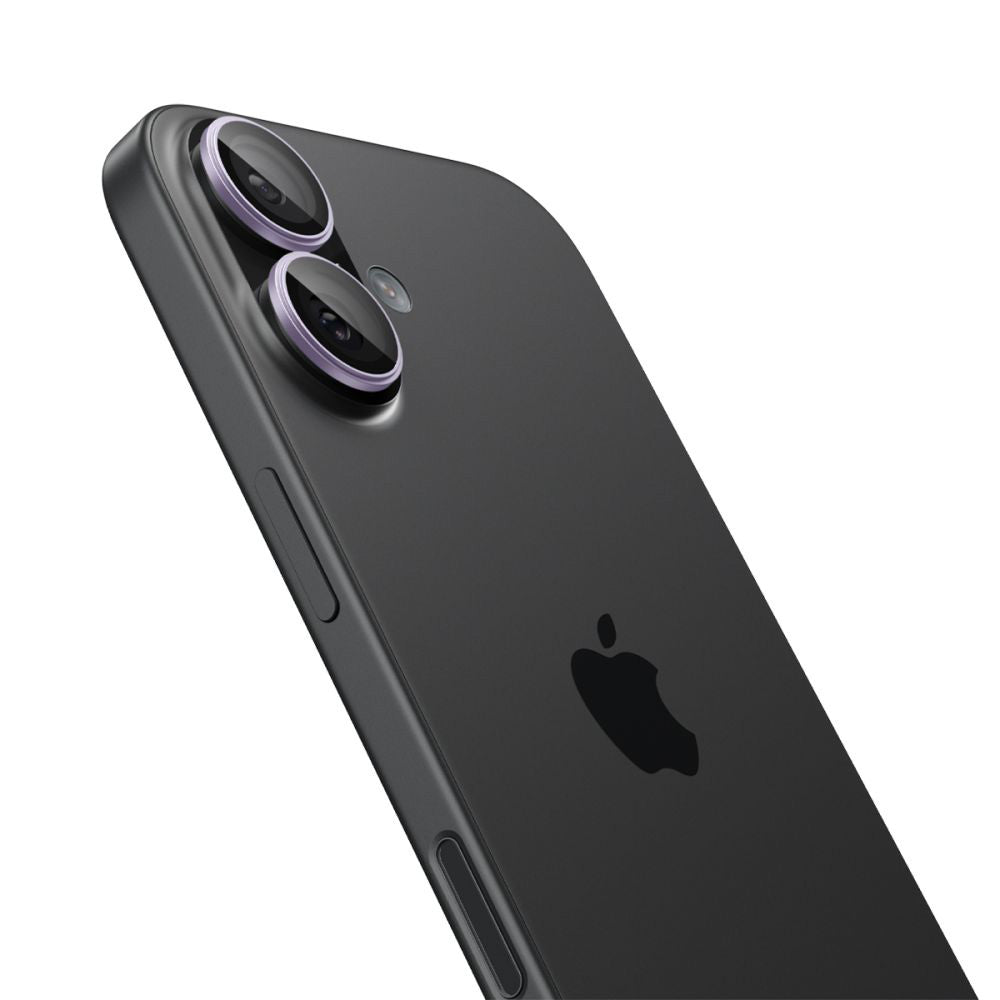 Folia ochronna na tylną kamerę Spigen GlastR EZ FIT Optik Pro dla Apple iPhone 17 / 16 Plus / 16, Hartowane szkło, Zestaw 2 sztuki, Fioletowa