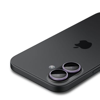Folia ochronna na tylną kamerę Spigen GlastR EZ FIT Optik Pro dla Apple iPhone 17 / 16 Plus / 16, Hartowane szkło, Zestaw 2 sztuki, Fioletowa