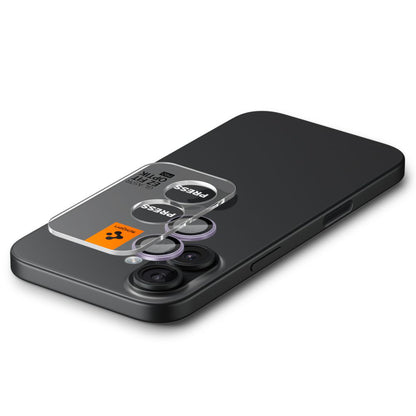 Folia ochronna na tylną kamerę Spigen GlastR EZ FIT Optik Pro dla Apple iPhone 17 / 16 Plus / 16, Hartowane szkło, Zestaw 2 sztuki, Fioletowa