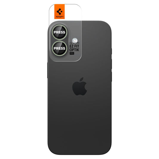 Folia ochronna na tylną kamerę Spigen GlastR EZ FIT Optik Pro dla Apple iPhone 17 / 16 Plus / 16, Hartowane szkło, Zestaw 2 sztuki, Zielony AGL10128