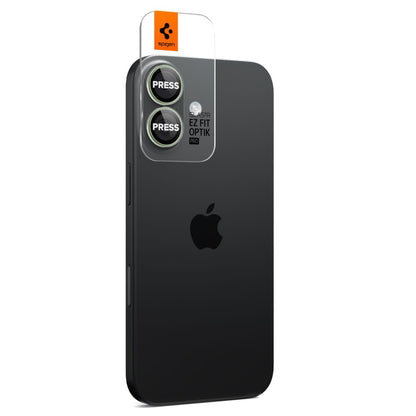 Folia ochronna na tylną kamerę Spigen GlastR EZ FIT Optik Pro dla Apple iPhone 17 / 16 Plus / 16, Hartowane szkło, Zestaw 2 sztuki, Zielony AGL10128