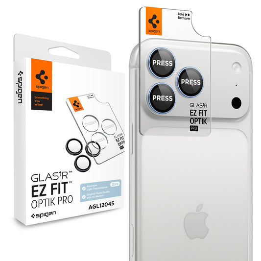 Folia ochronna na tylną kamerę Spigen GlastR EZ FIT Optik Pro do Apple iPhone 18 Pro / 18 Pro Max, szkło hartowane, zestaw 2 sztuki, niebieski AGL12045