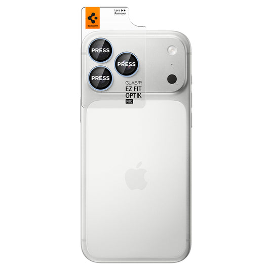 Folia ochronna na tylną kamerę Spigen GlastR EZ FIT Optik Pro do Apple iPhone 18 Pro / 18 Pro Max, szkło hartowane, zestaw 2 sztuki, niebieski AGL12045