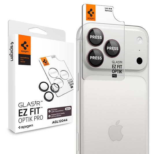 Folia ochronna na tylną kamerę Spigen GlastR EZ FIT Optik Pro do Apple iPhone 18 Pro / 18 Pro Max, szkło hartowane, zestaw 2 sztuki, bordowy AGL12044
