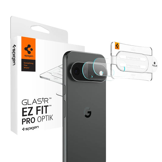 Spigen GlastR EZ FIT Optik Pro Rear Camera Protective Film for Google Pixel 11 Pro XL, Tempered Glass, Set of 2 pieces, Black AGL11489