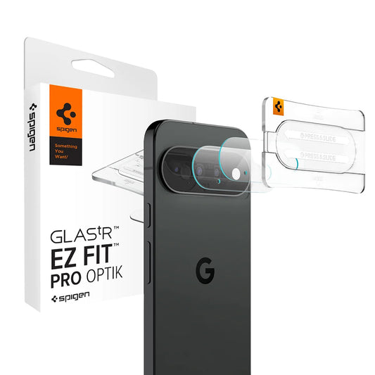 Spigen GlastR EZ FIT Optik Pro Rear Camera Protective Film for Google Pixel 11, Tempered Glass, Set of 2 pieces, Black AGL11479