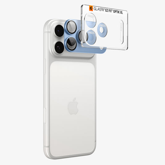 Folia ochronna na tylną kamerę Spigen GlastR EZ FIT Optik Pro XL do Apple iPhone 18 Pro Max, szkło hartowane, niebieska AGL12041