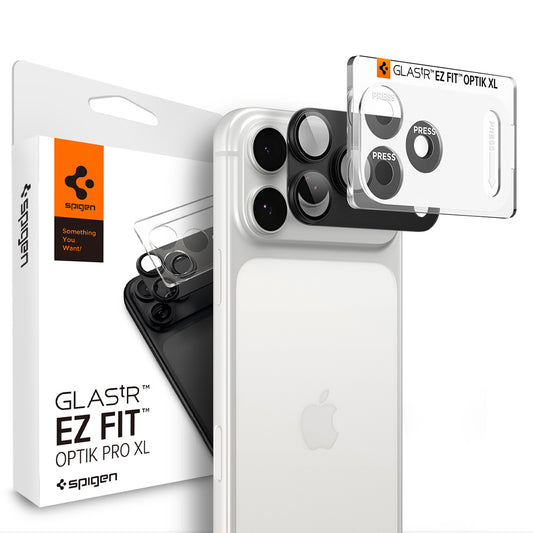 Folia ochronna na tylną kamerę Spigen GlastR EZ FIT Optik Pro XL do Apple iPhone 18 Pro Max, szkło hartowane, ciemnoszary AGL12039