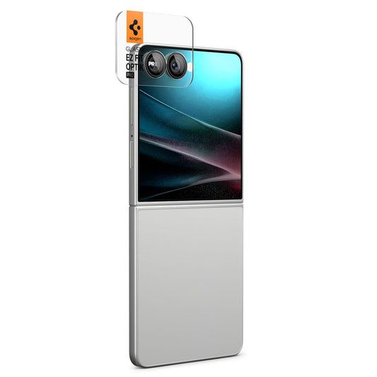 Folia ochronna na tylną kamerę Spigen GlastR EZ FIT Optik Pro HD dla Samsung Galaxy Z Flip7 F766, Hartowane szkło, Zestaw 2 sztuki, Czarna AGL09587