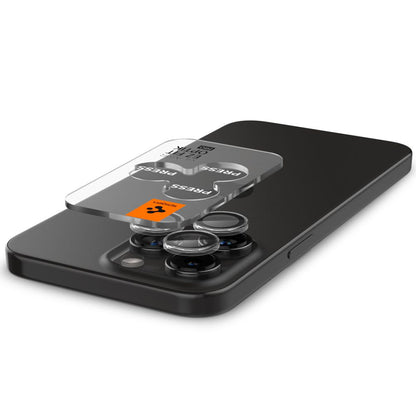 Folia ochronna na tylną kamerę Spigen GlastR EZ FIT Optik Pro dla Apple iPhone 17 Pro Max / 17 Pro, Szkło hartowane, Zestaw 2 sztuki, Przezroczysta