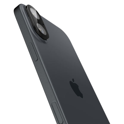Folia ochronna na tylną kamerę Spigen GlastR Optik dla Apple iPhone 16 Plus / 16, Hartowane szkło, Zestaw 2 sztuki, Czarna AGL07922