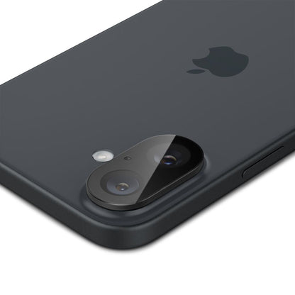 Folia ochronna na tylną kamerę Spigen GlastR Optik dla Apple iPhone 16 Plus / 16, Hartowane szkło, Zestaw 2 sztuki, Czarna AGL07922
