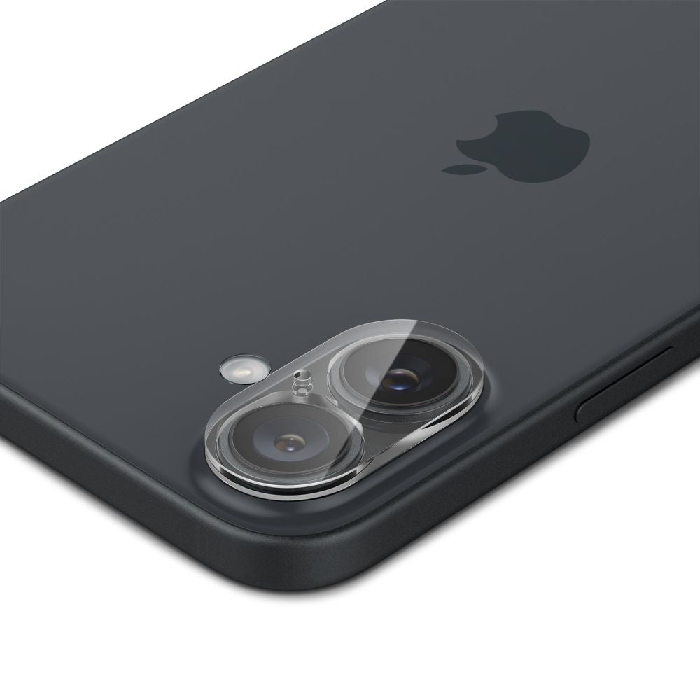Folia ochronna na tylną kamerę Spigen GlastR Optik do Apple iPhone 16 Plus / 16, szkło hartowane, zestaw 2 sztuki, przezroczysta AGL07923